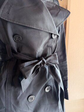 DKNY Double Breasted Trench Coat, Size Petite Small